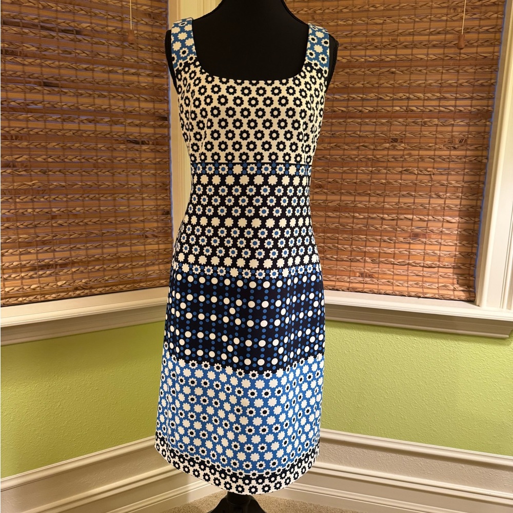 Karl Lagerfeld Patterned Blue and White Dress
